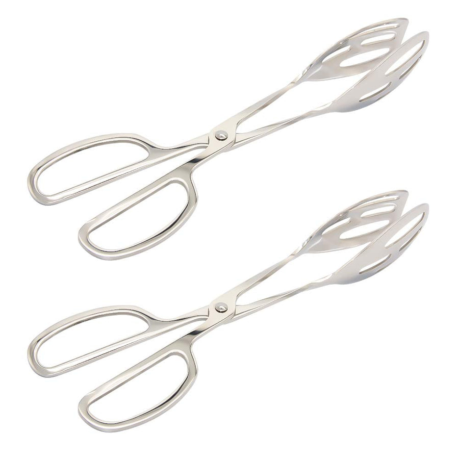 Salad Tongs 2 Pack Thickening Stainless Steel Serving Tongs Scissor Tongs Buffet Party Catering Serving TongsCake Tongs Bread Tongs Chafing Dish Tongs Kitchen Tongs