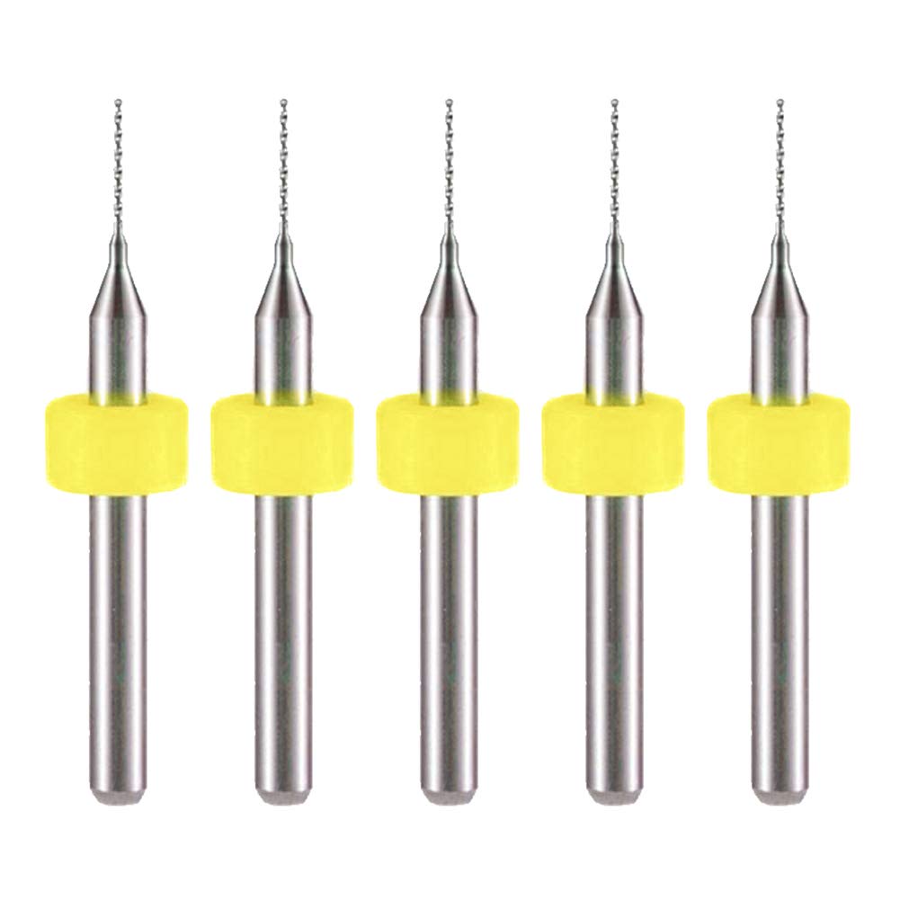 WayinTop 50pcs PCB Drill Bits Set Spiral Flute Carbide 