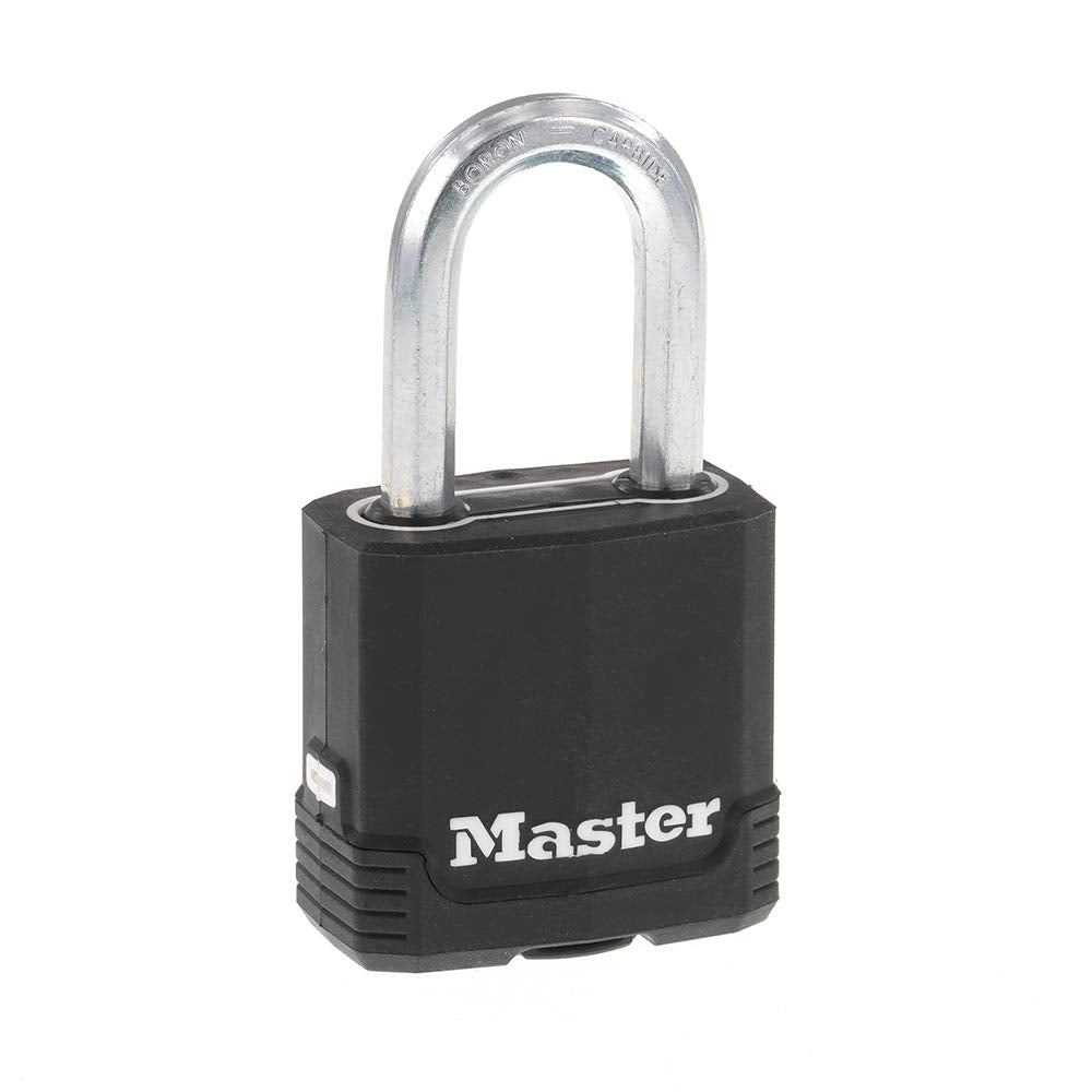 Magnum Heavy Duty Outdoor Padlock with Key, Weather Resistant Body and Cut Resistant Shackle make Lock Perfect for Fences, Gates, Sheds, M115XDLF