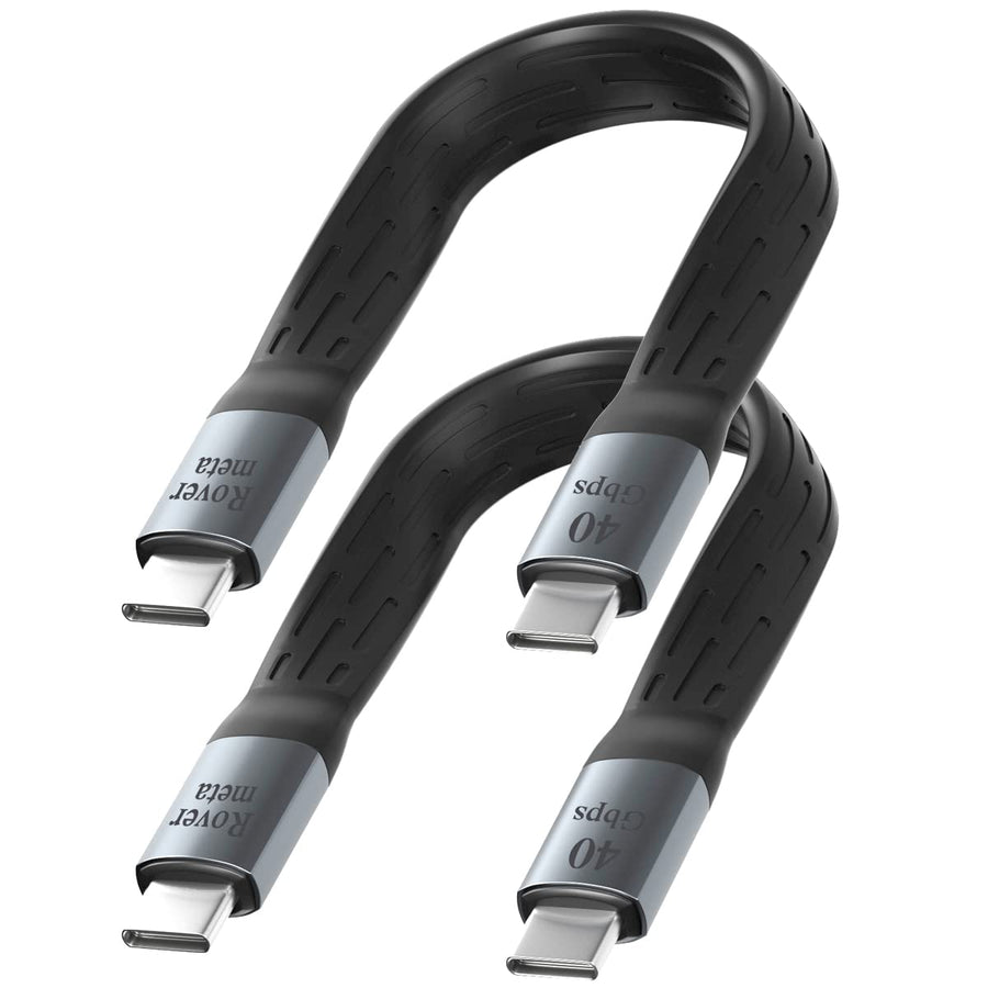 Short USB4 Cable,5inch USB C to USB C Cable Ccompatible with Thunderbolt 4/3,100W(20V,5A) 40Gbps 8K@60HZ Video for iPhone 15/15 Pro/15 Pro Max,MacBook, Android Auto, External SSD and Type-C Devices