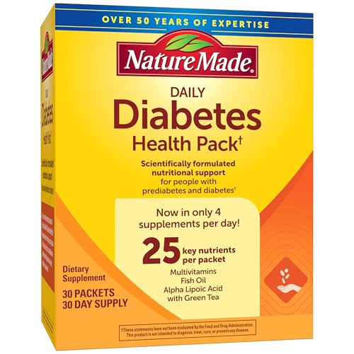 Daily Diabetes Health Pack, Dietary Supplement for Nutritional Support, 30 Packets, 30 Day Supply