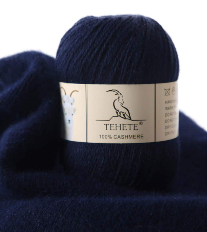 TEHETE 100% Cashmere Yarn for Crocheting 3-Ply Warm Sof
