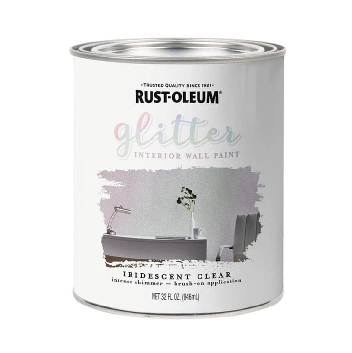 323860 Glitter Interior Wall Paint, 28 Fl Oz (Pack of 1), Iridescent