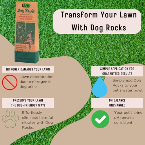 Dog Pee Grass Neutralizer for Green Grass in 3-5 Weeks | Dog Grass Saver Rock | 100% Natural Urine Neutralizer for Lawn | 200 grams