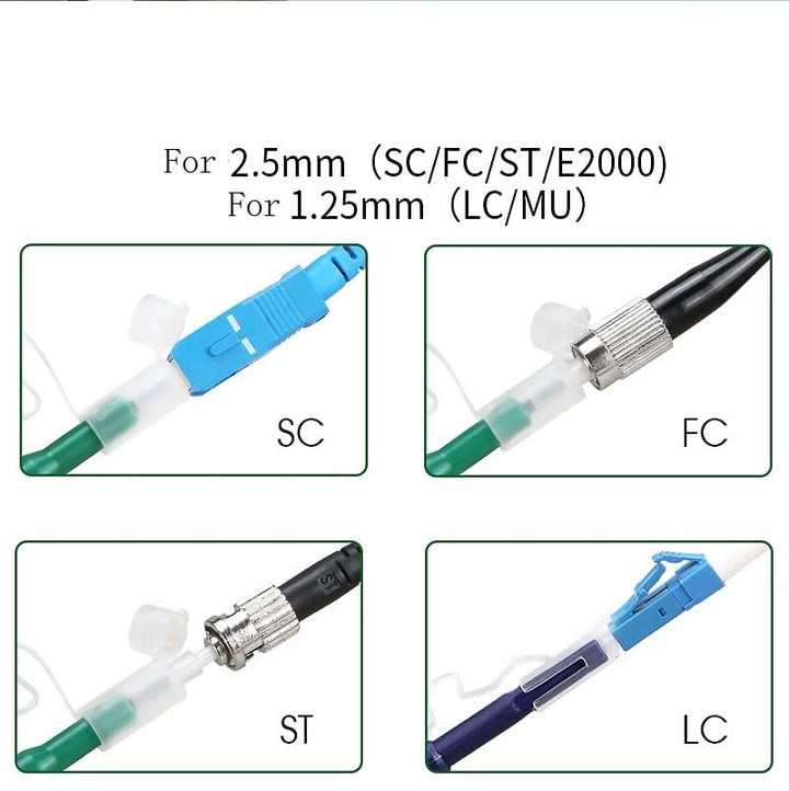Enajucy 2pcs Fiber Optic Cleaner - for 1.25mmLC/MU 2.5m