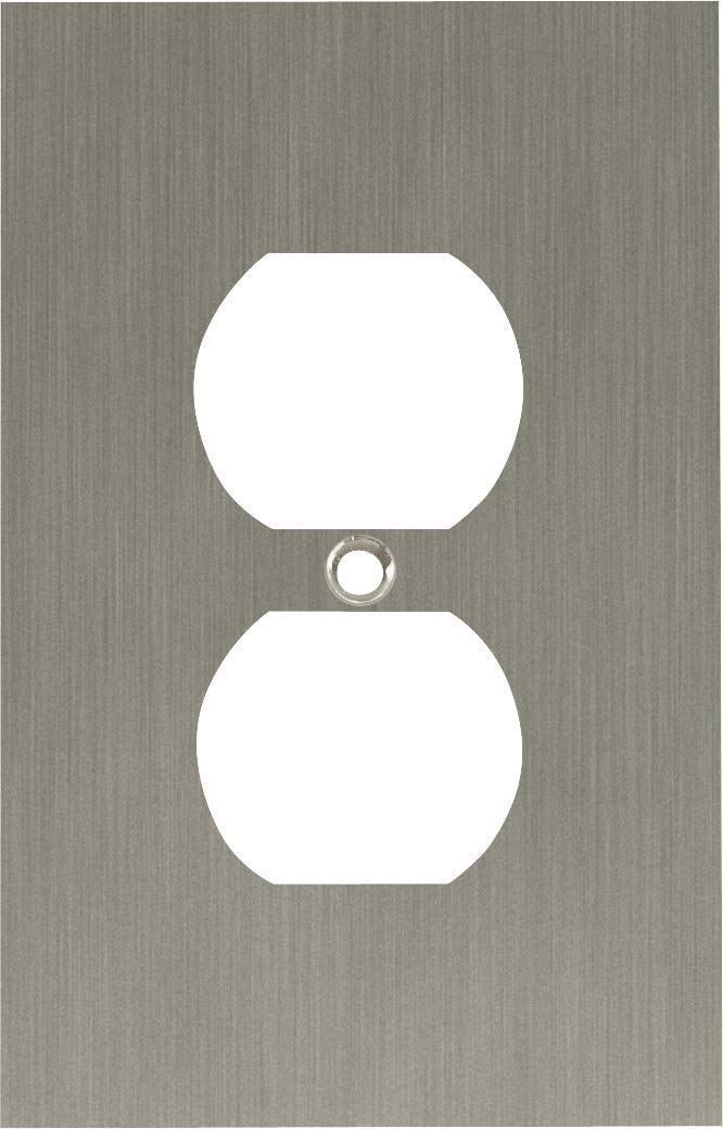 Brainerd 64930 Convex Single Duplex Wall Plate / Switch Plate / Cover, Satin Nickel