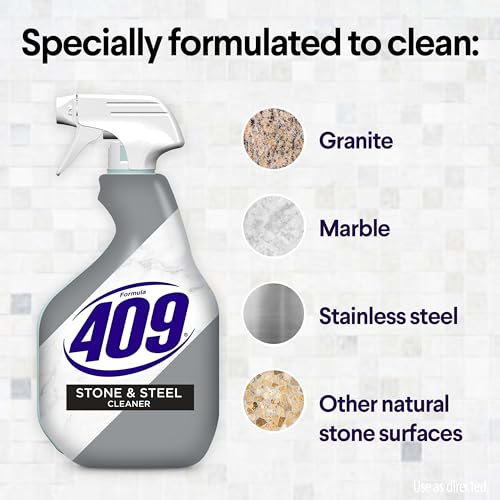 Stone and Steel Cleaner, Spray Bottle, 32 Ounces