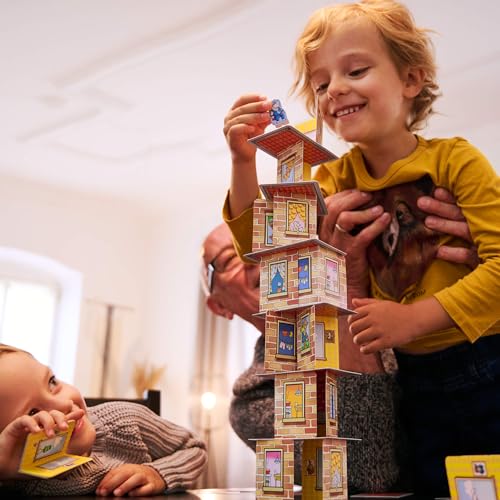 Rhino Hero Game - Card Games for Kids, Ideal for Ages 5 &amp; up - The Heroic Rhino Hero Stacking Card Game Adventure - Triple Award Winner