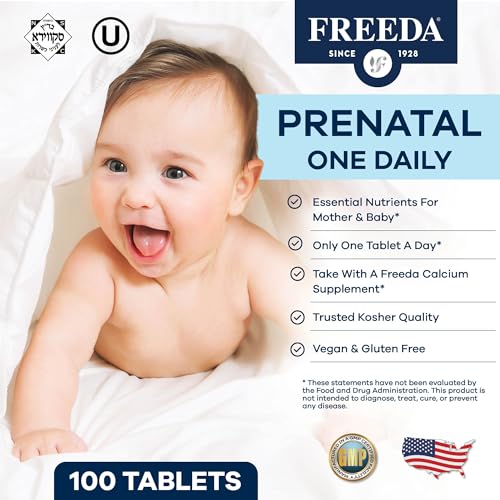 FREEDA Prenatal Vitamin - Kosher Prenatals - Prenatal V
