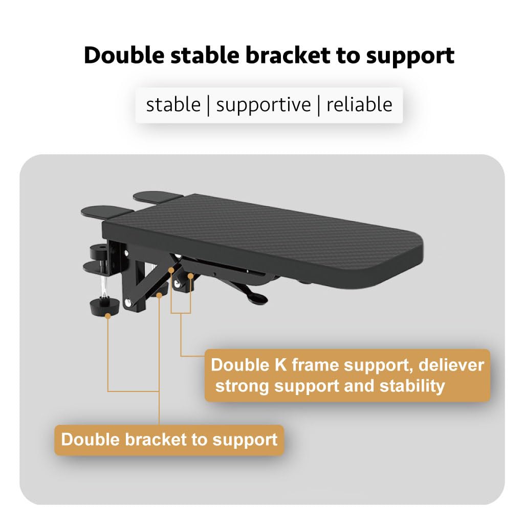 Computer Arm Rest for Desk, Suitable for Office desks, Sturdy Mouse arm Support, Computer Desk Extender, Suitable for Home and Office