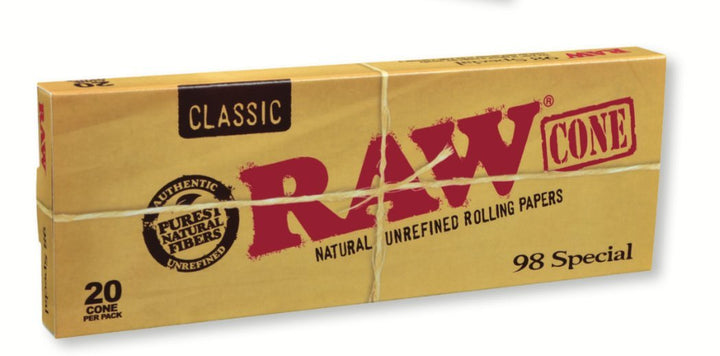 RAW Classic Natural Unrefined Pre Rolled Cones Cones Pe