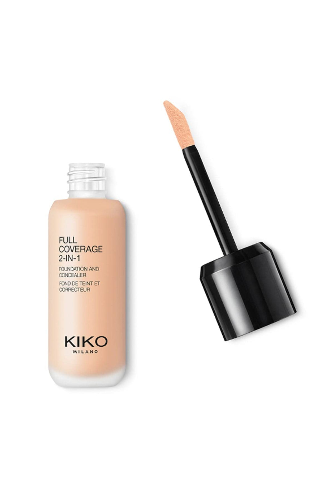 KIKO Milano Full Coverage 2-in-1 Foundation & Concealer 01 - Wr 01 | 2 In 1 Foundation And Concealer, Superior Coverage