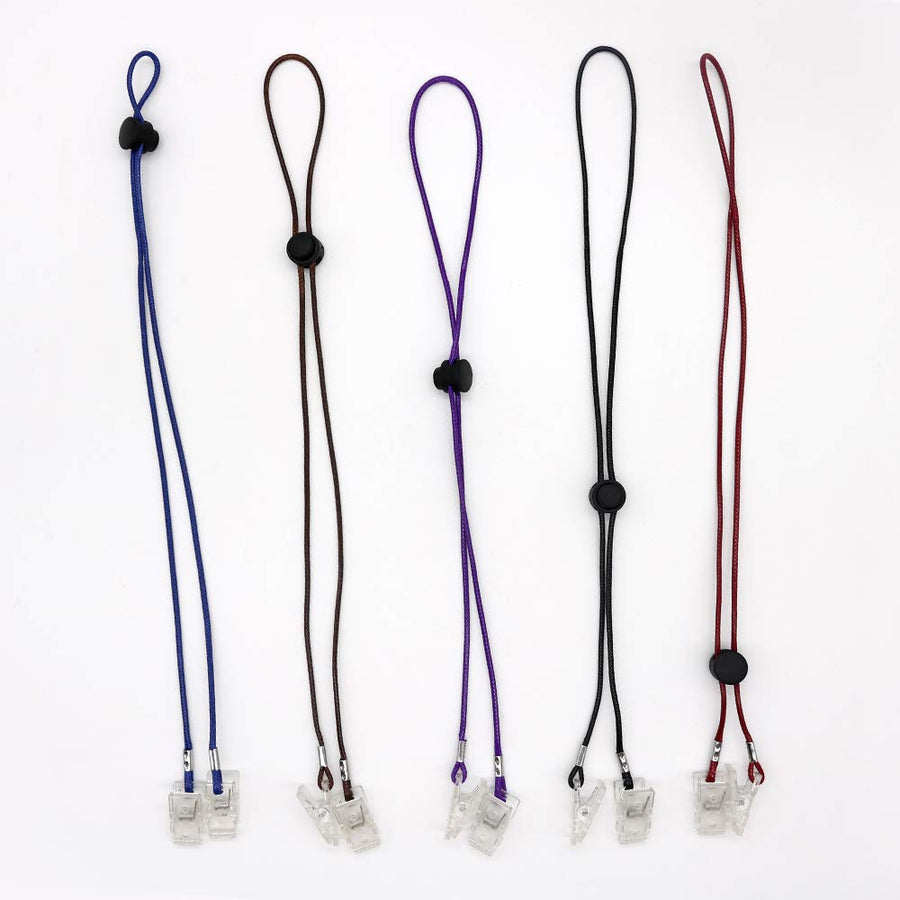 5 Pieces Adjustable Flexible Bib Holder Clips for Napkin, 5 Colors