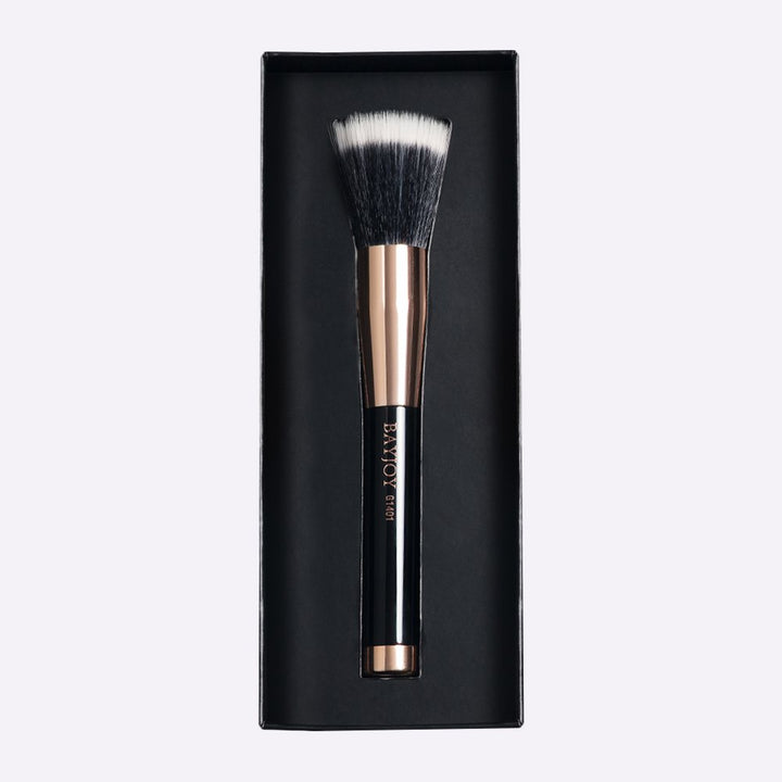 PRO Foundation Brushes Flat Top Kabuki Face Makeup Extra Soft Synthetic Dense Bristles Make Up for Cream Liquid Powder Packed in Case One Piece Rose Golden G1401