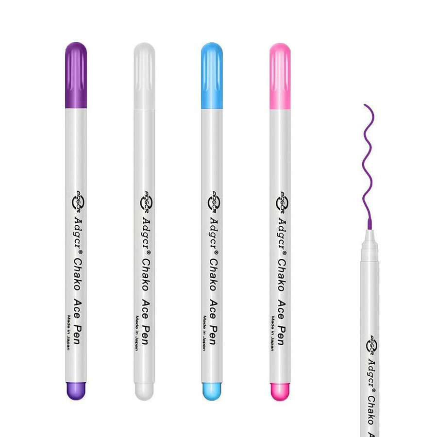 Fabric Marking Pens, 4 Color Water Soluble Ink for Quilting, Dressmaking, Sewing Marking & Tracing Tools (4-Pack)