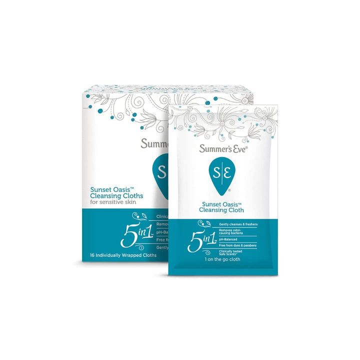 Summers Eve Cleansing Cloths 16 Count Sunset Oasis (3 Pack)
