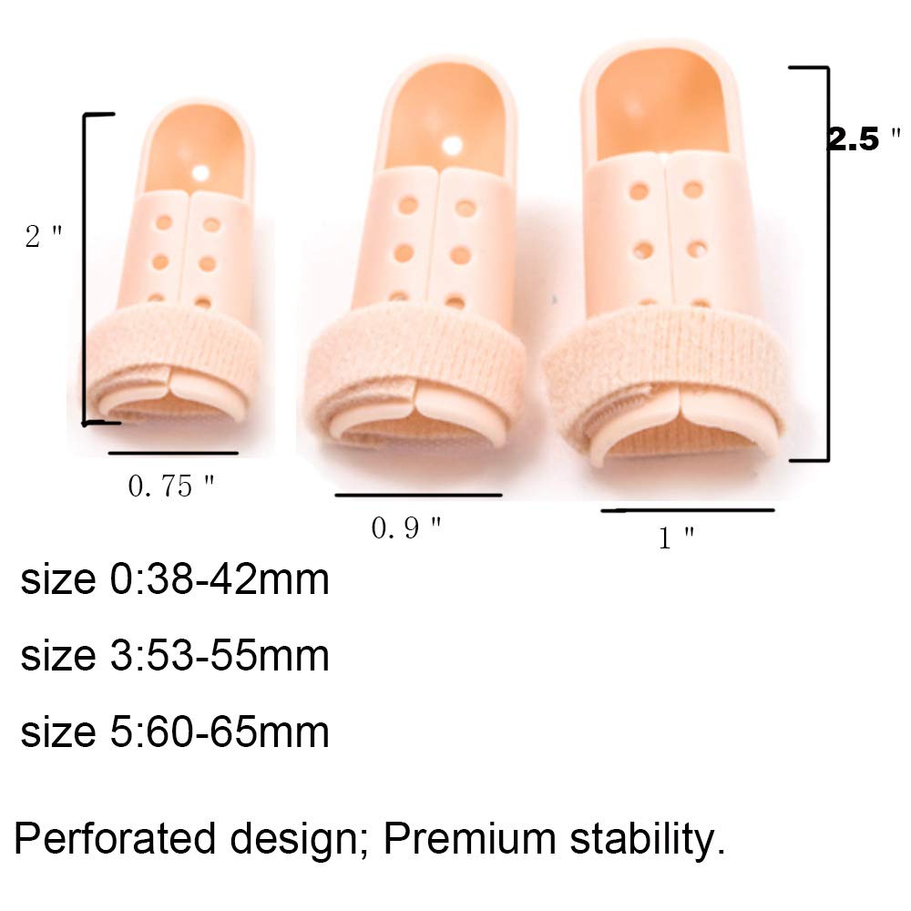 Mcvcoyh Plastic Finger Splints,3-Size Pack Mallet Finge