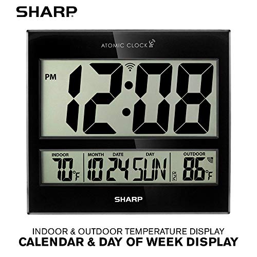 Sharp Atomic Clock - Never Needs Setting! - Jumbo 3 Eas