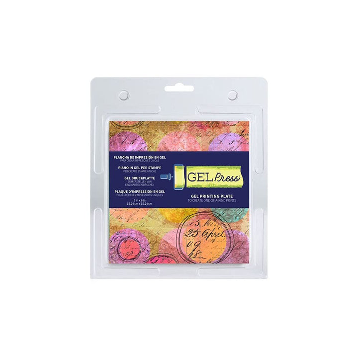 Monoprinting Print Plate - 6” X 6” Gel Plate - Printmaking Supplies - Reusable Gel Printing Plate for Press Art for Card Making, Scrapbooking, Journaling, Arts and Crafts, Home Decor