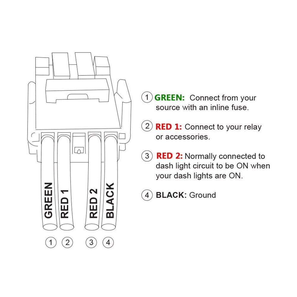 White Fog Lights Symbol Push Switch with Wiring Kit Replacement Compatible with Toyota (Surface Size 1.54 x 0.83 inches)