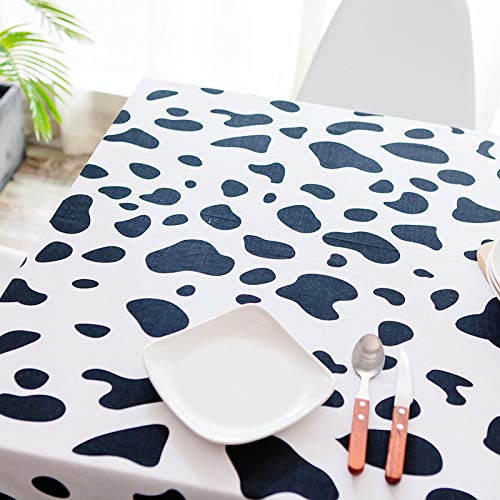 Cow Print Decor Tablecloth Polyester Cotton Tablecloth,
