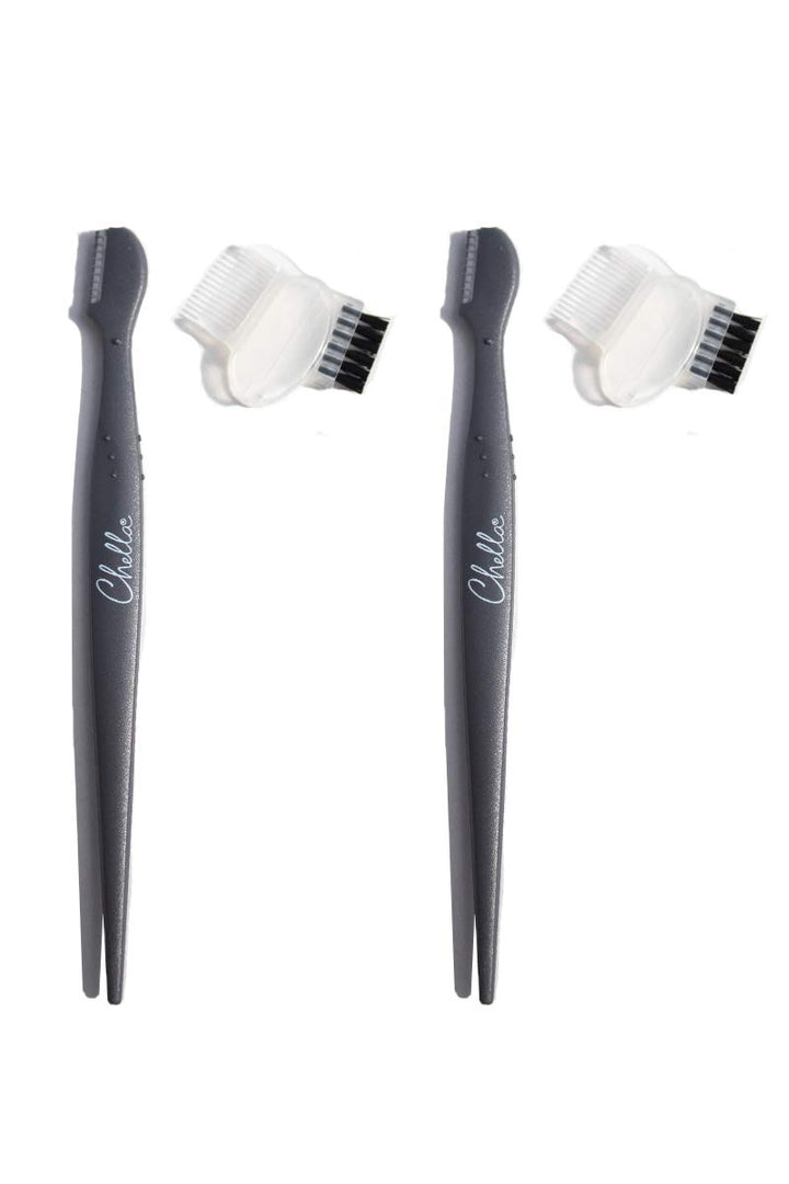 Eyebrow Razor, Brow Razor with Brush and Comb, Pack of 2