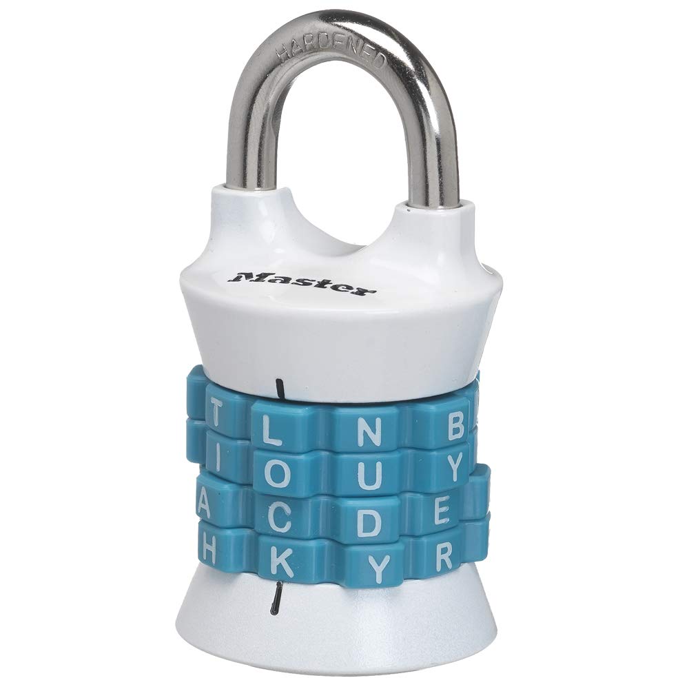 Word Combination Lock, Set Your Own Word Lock for Gym and School Lockers, Colors May Vary, 1535DWD