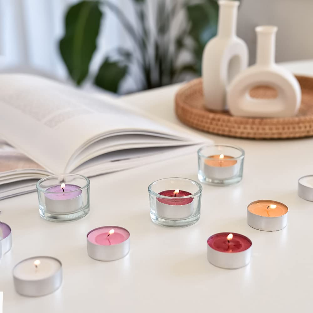 COCODOR Scented Tealight Candles/Open Window / 100 Pack / 4-5 Hour Extended Burn Time/Made in Italy, Cotton Wick, Scented Home Deco, Fragrance, Mother&#39;s day