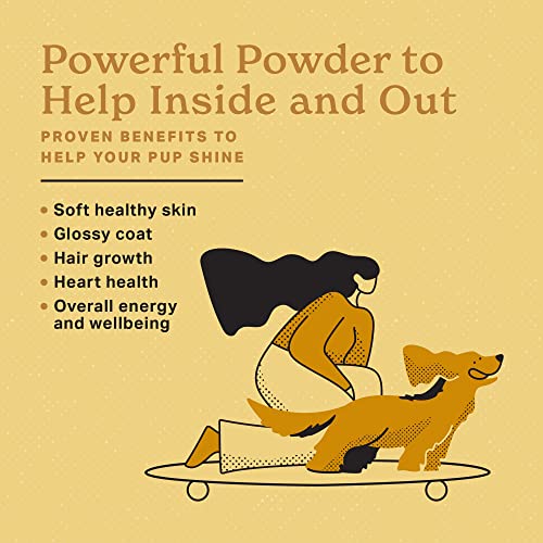 Original All Natural Superfood Dog Supplement- Balanced Omega 3 & 6 to support Healthy Skin & Coat – Skin & Coat Formula – 1 lb.