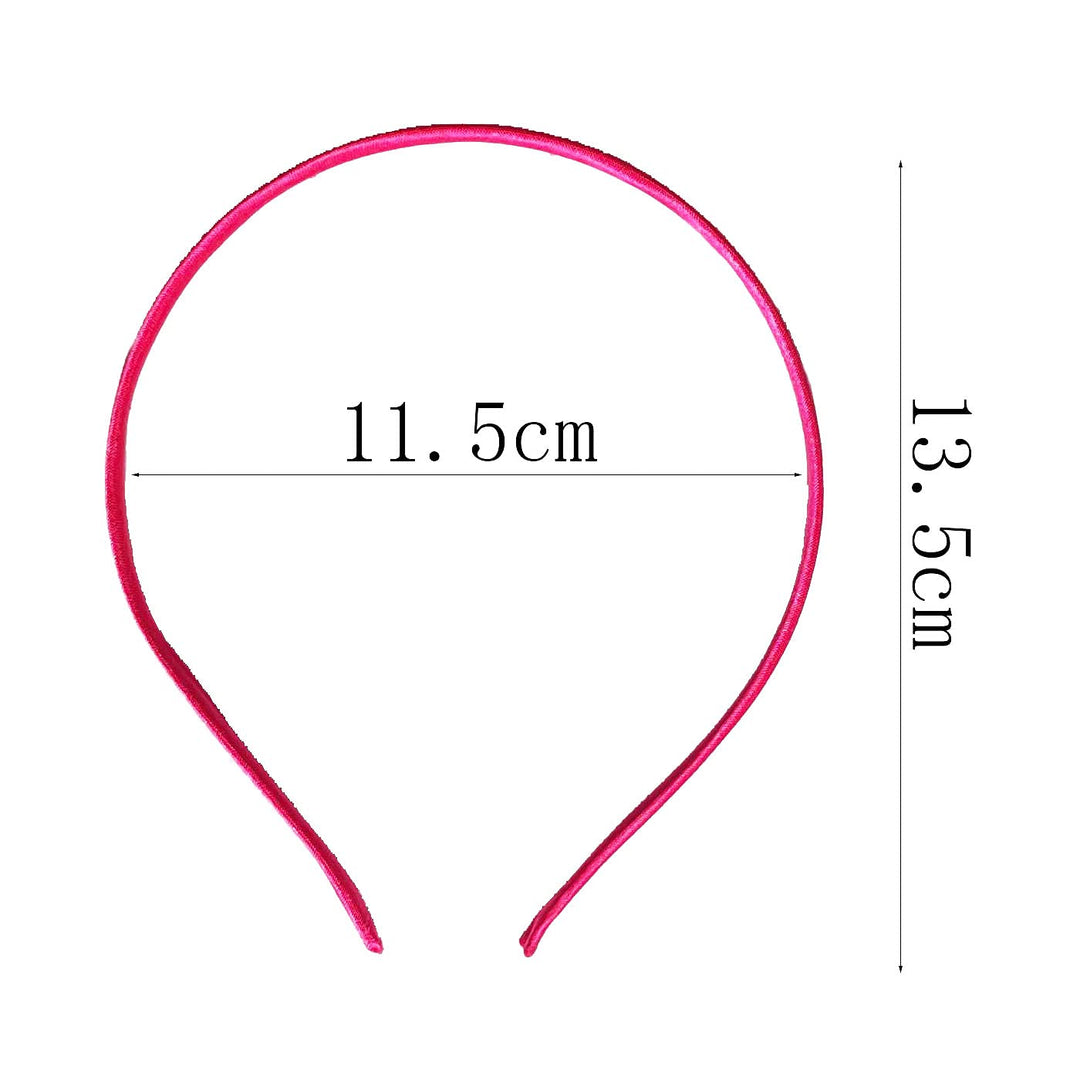 20 Pcs Girls Women Diy Satin Fabric Covered Ribbon Headbands, Mixed Color