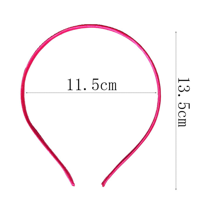 20 Pcs Girls Women Diy Satin Fabric Covered Ribbon Headbands, Mixed Color