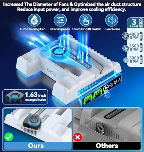PS5 / PS5 Slim Stand and Cooling Station with LED Contr