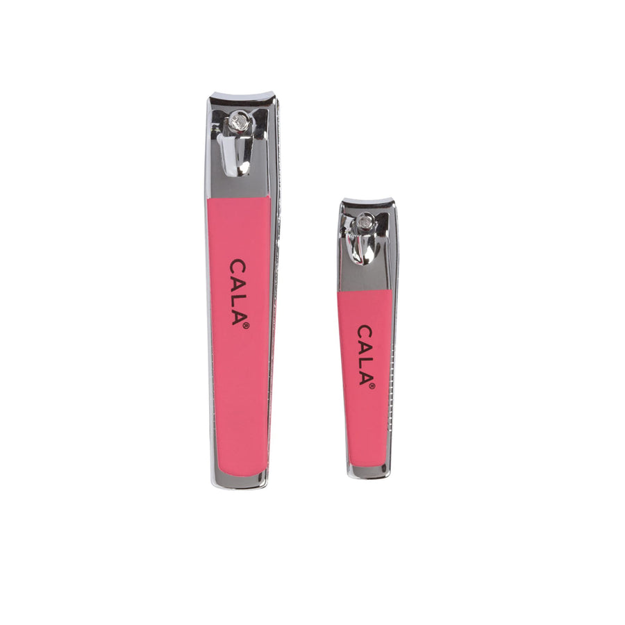Soft touch coral nail clipper duo