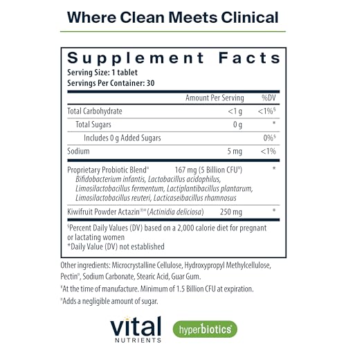 Vital Nutrients Pro-Natal Prenatal Probiotics for Women | Support for Occasional Nausea, Bloating, and Gas | Vegan Pregnancy Probiotic for Women | Gluten, Dairy, Soy Free | 30 Tablets