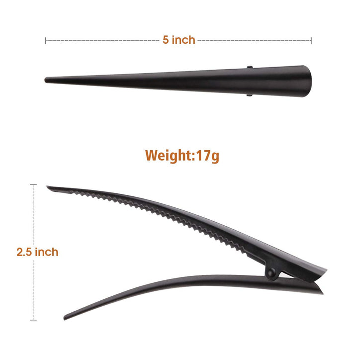 Large Long Alligator Hair Clips for Styling Salon Secti