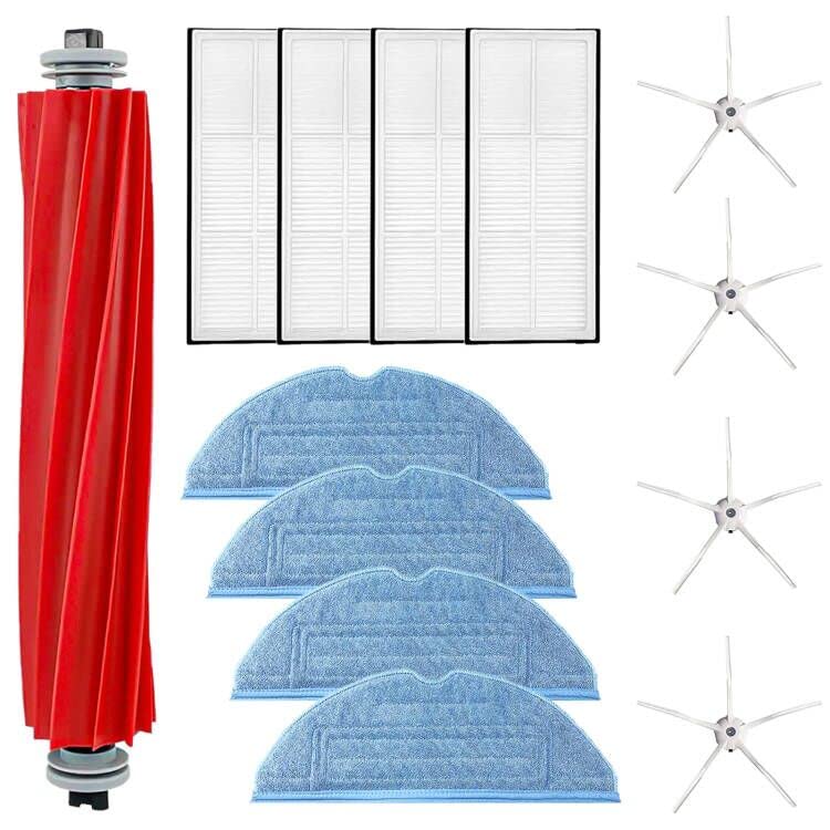 Accessories Kit for for Roborock T7S T7S Plus S7 Vacuum Cleaner Replacement Parts mop Pad X 4 Filter X4 side Brush X 4 Main Brush X 1