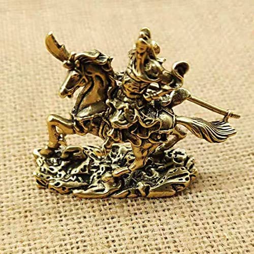 Chinese Guardian Kwan Kung Statue Brass Guan Gong Statue Kuan Gong Statue Figurines Kwan Kung Kong Statue CAI Shen Statue God of Fortune God of Wealth Home Office Decor