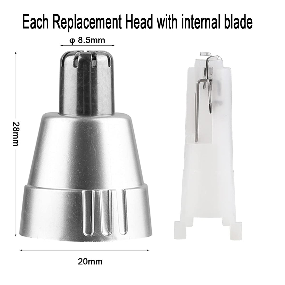 4 Pcs Replacement Heads Compatible with Ear and Nose Hair Trimmer Clipper as the Photo Show-include a cleaning brush
