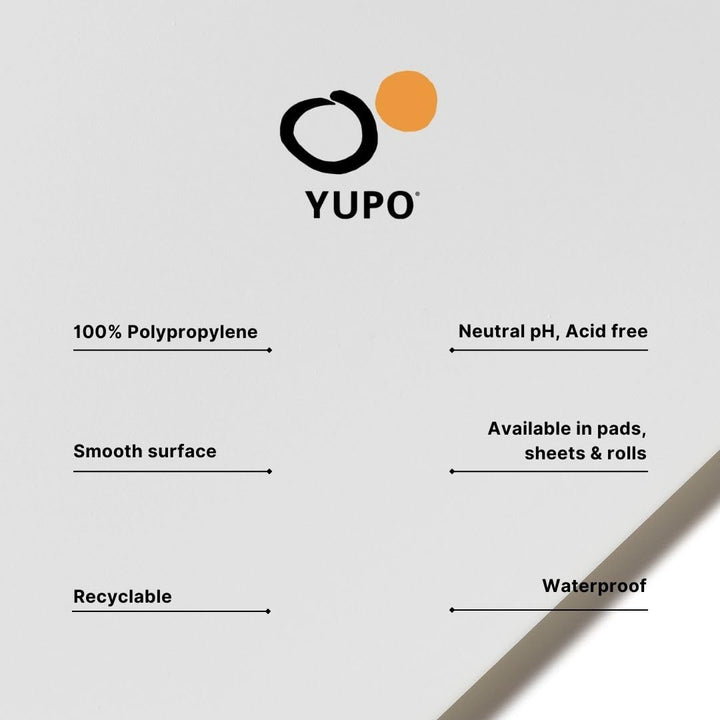 Yupo Paper L21-YUP197W912 White Sheets, 9 x 12, 10 count