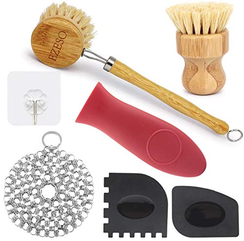 Cast Iron Scrubber - 7 Piece Cast Iron Cleaner Cast Iro
