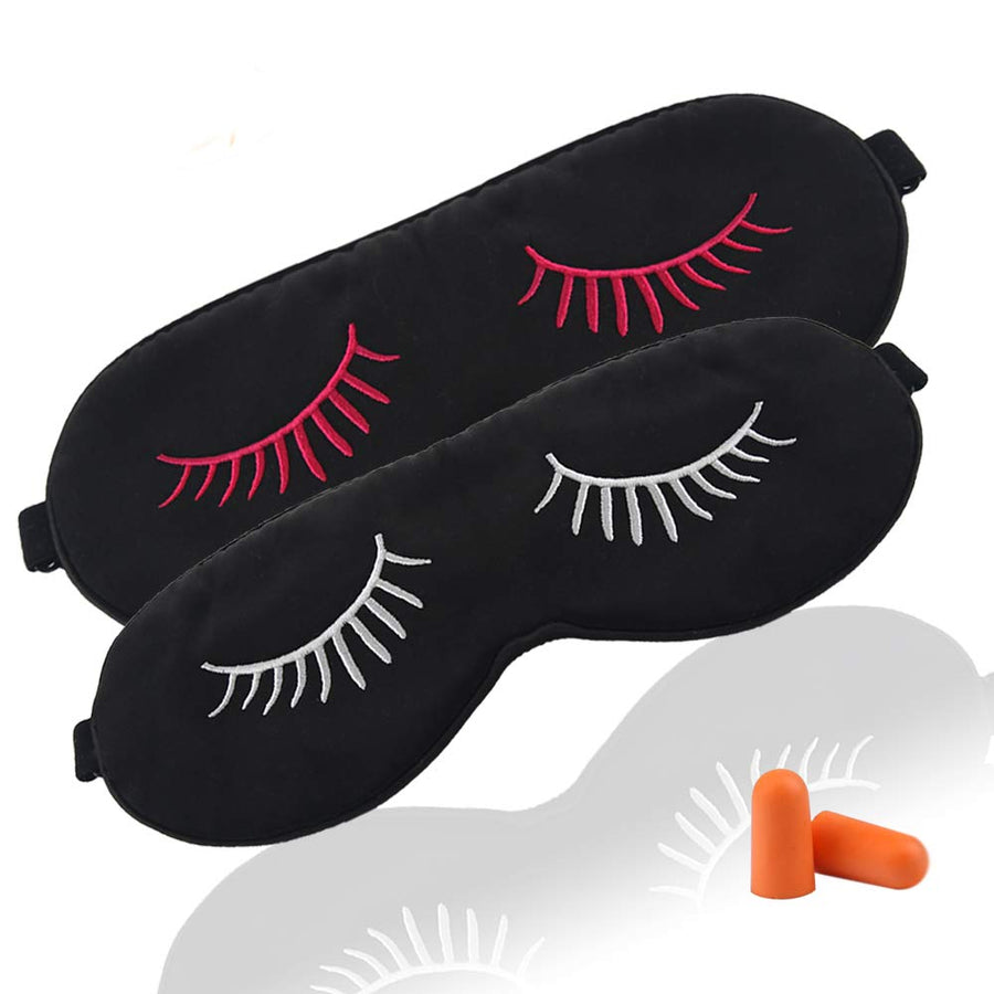 Fitglam Natural Silk Sleep Mask / Eye Mask with Eyelash