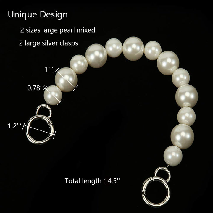 Xiazw Sturdy Large Imitation Pearl Bead Purse Handle St