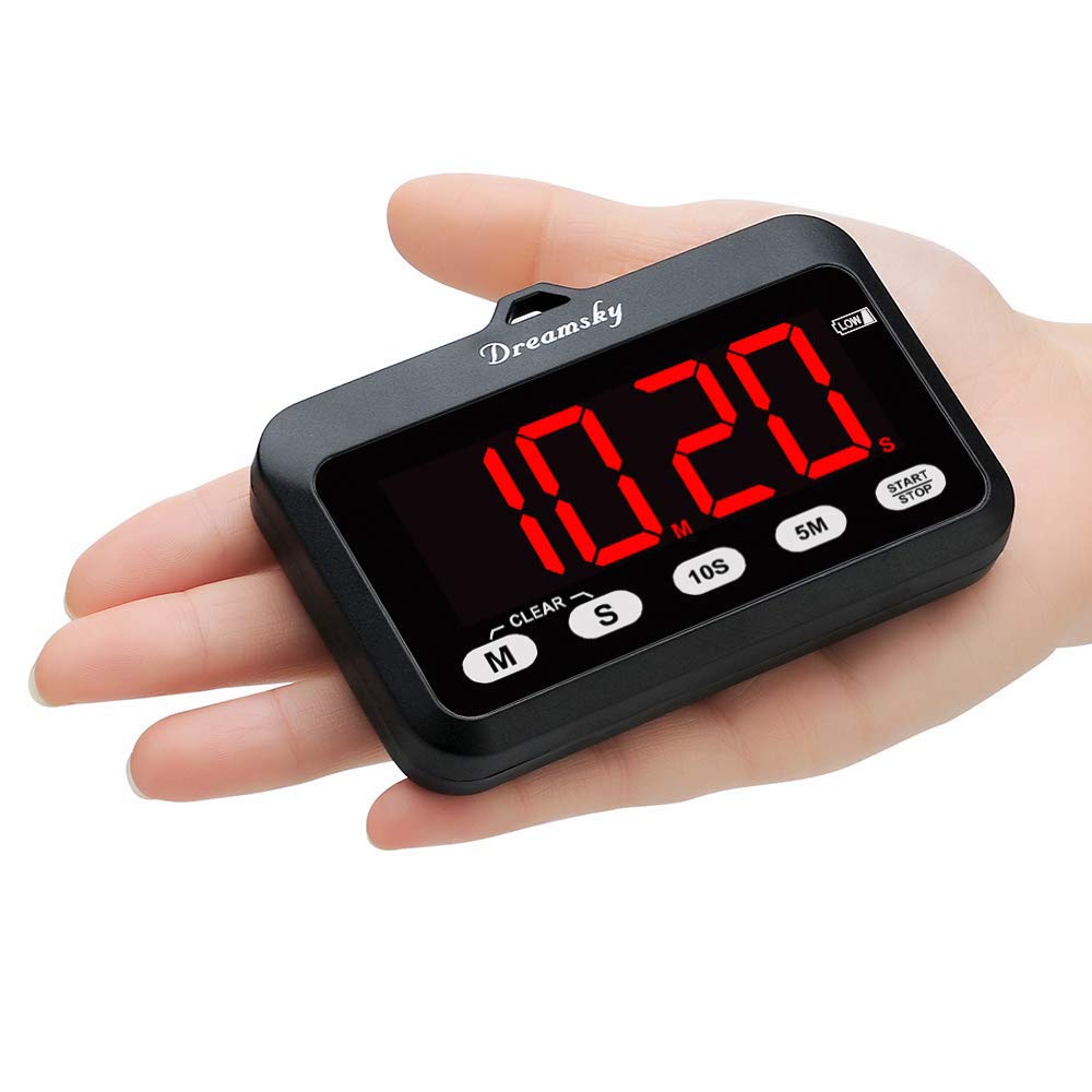 DreamSky Digital Kitchen Timer with Large Red LED Displ
