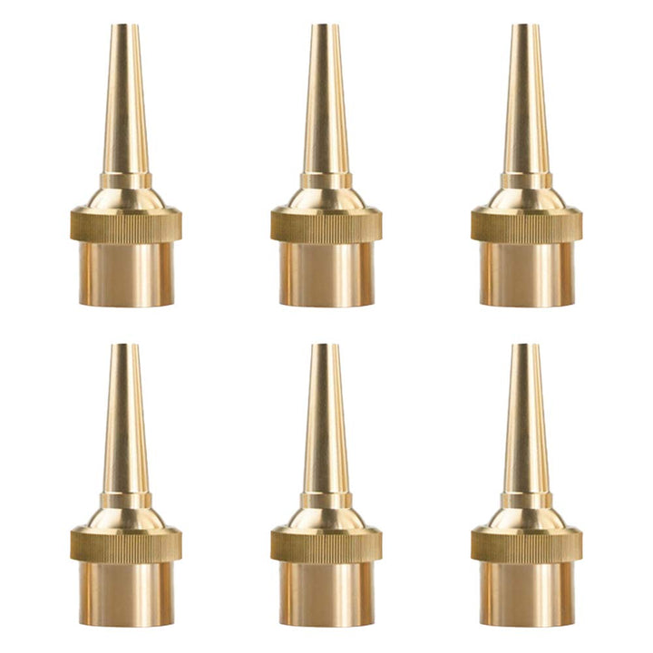 6Pcs 1/2 DN15 Fountain Nozzle Brass Adjustable Direction Jet Water Spray Sprinkler Head for Garden Pond Amusement Park Museum Landscaping Use