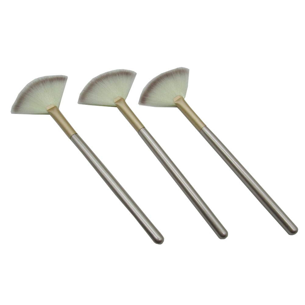 3pcs Fan Mask Brush Facial Brushes Acid Applicator for Glycolic Peel/Masques