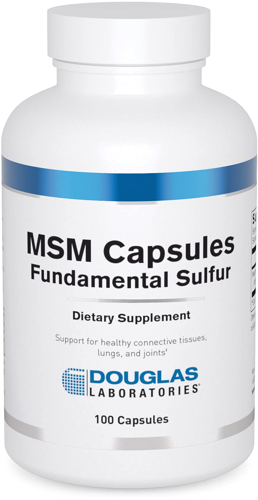 MSM Capsules (Fundamental Sulfur) | Supports Joint, Connective Tissue, Hair, Skin, and Liver Health | 100 Capsules