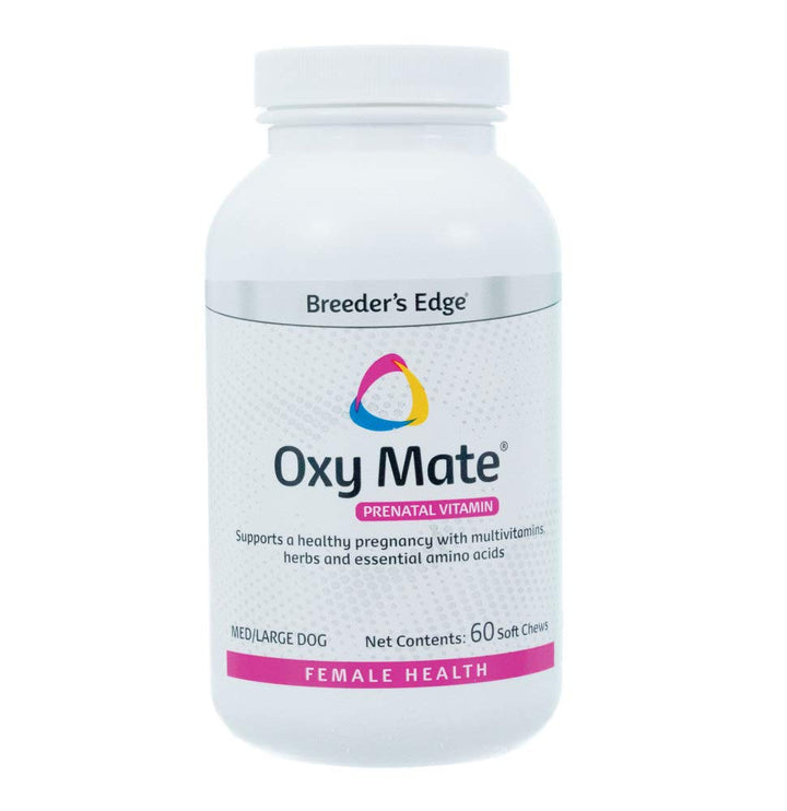 Breeder&#39;s Edge Oxy Mate- Prenatal Supplement- for Medium &amp; Large Dogs- 60ct Soft Chews