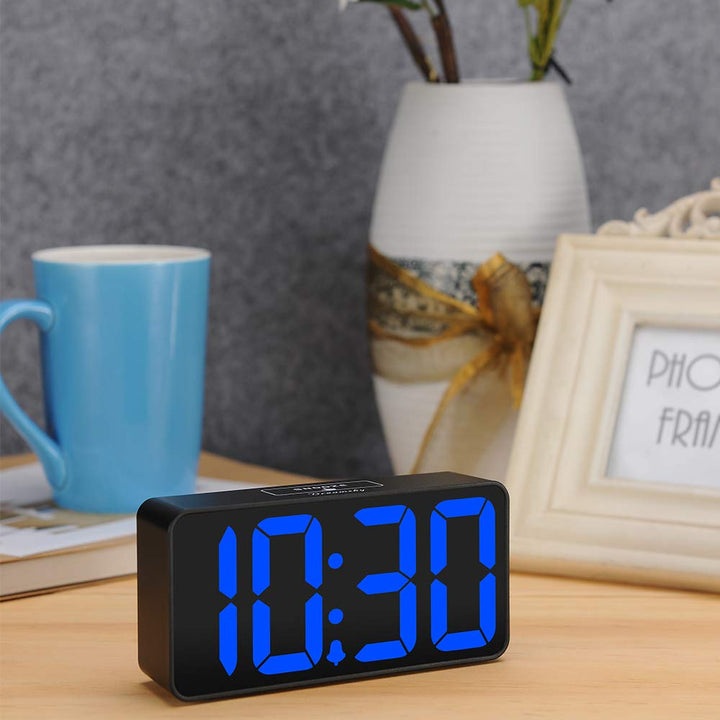 DreamSky Small Digital Alarm Clock for Bedroom, Large B