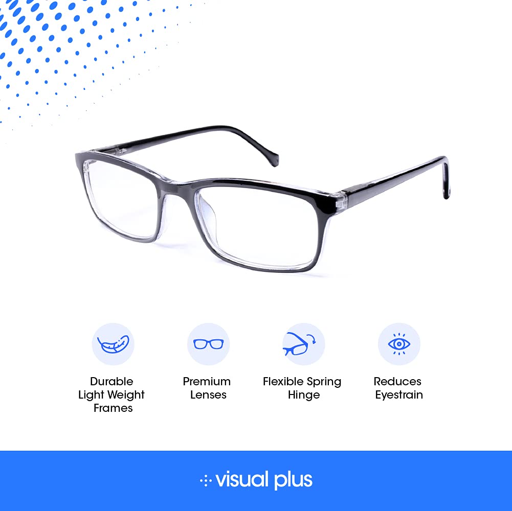Visual Plus Blue Light Blocking Reading Glasses for Men