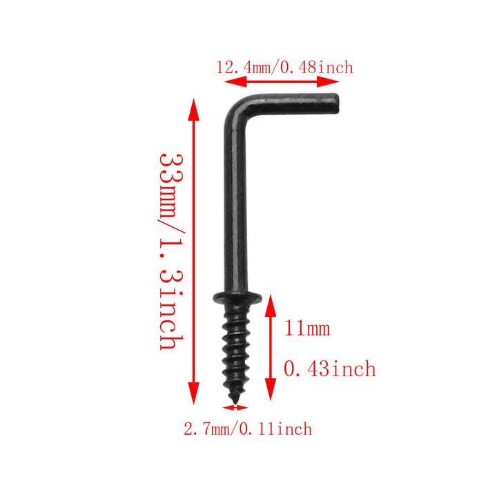 DGBRSM 20pcs L-Shaped Hook 7/8 Inch Screw in Ceiling Ho